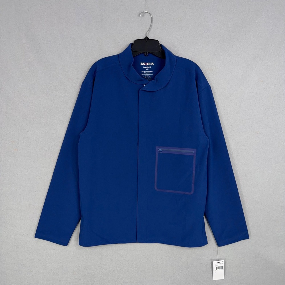 Imperfects Exodus Shirt Mens Large Blue Shepherds Performance Jacket Gorpcore